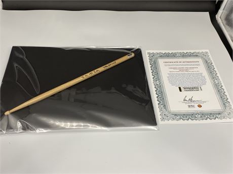 YARDBIRDS CONCERT USED/SIGNED DRUMSTICK BY JIM MCCARTY W/COA