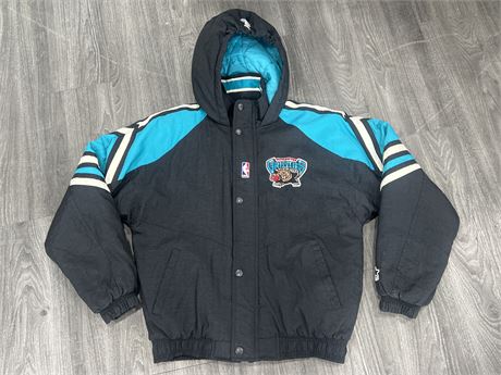 VINTAGE VANCOUVER GRIZZLIES STARTER PUFFER JACKET - SIZE YOUTH XL