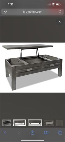 JOFRAN BRONX LIFT TOP COCKTAIL TABLE - NEW OPEN BOX