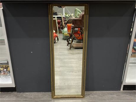 HEAVY ANTIQUE MIRROR - APPROX. 100 YRS OLD (14.5”X40.5”)