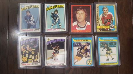 8 MISC 70's NHL CARDS