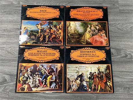 4 CLASSICAL RECORDS - GOOD-EXCELLENT CONDITION