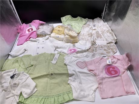 LOT OF NEW WITH TAGS BABY CLOTHES