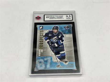 KSA GRADED 9.5 SIDNEY CROSBY 2004-05 IN THE GAME HEROES AND PROSPECTS