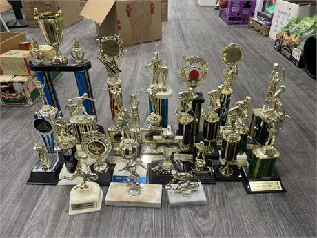 LARGE LOT OF TROPHIES