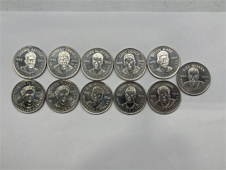 1993/94 VANCOUVER CANUCKS COLLECTORS COINS