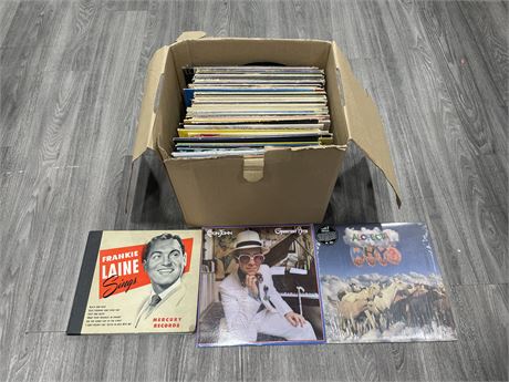 BOX OF 60+ RECORDS (CONDITIONS VARY)