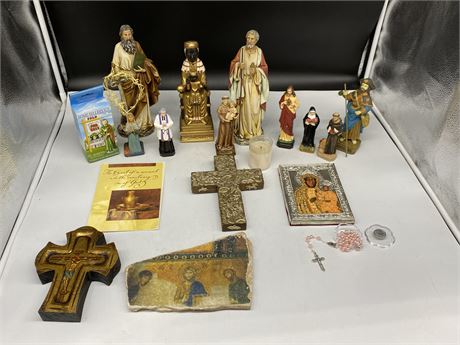 LOT OF MISC RELIGIOUS ITEMS