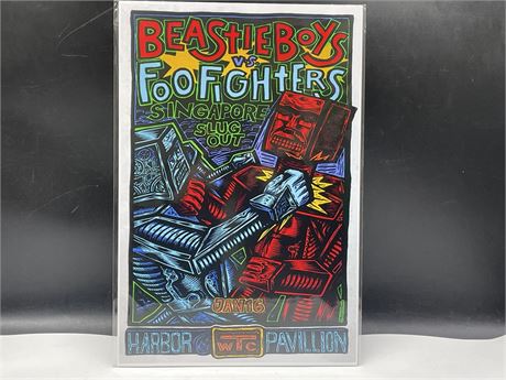 BEASTIE BOYS / FOO FIGHTERS JAN 16TH HARBOR PAVILION POSTER (18”x12”)