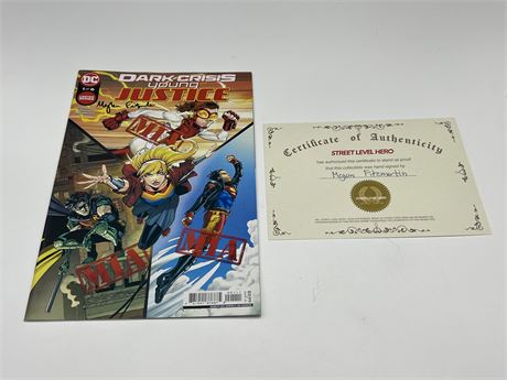 DARK CRISIS YOUNG JUSTICE SIGNED BY MEGAN FITZMARTIN W/COA