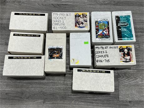 (10) 1990s NHL CARD SETS