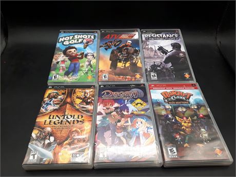 COLLECTION OF PSP GAMES - VERY GOOD CONDITION