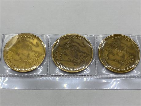 3 CANADA CONFEDERATION COINS 1871