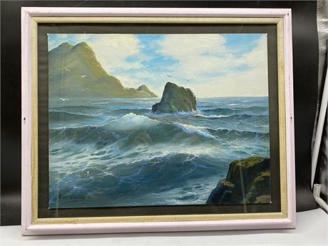 CURT GENTRAY 1981 SIGNED OIL PAINTING (22”x18”)