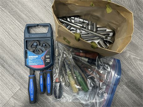 LOT OF ASSORTED TOOLS - ROBOWRENCH ARE NEW