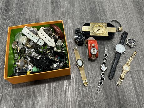 LOT OF WATCHES - MOSTLY FOR PARTS