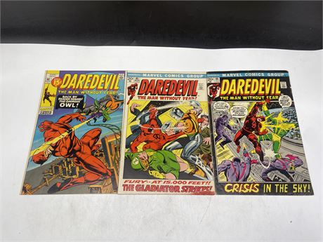 3 DAREDEVIL COMICS - #80, #85, & #89