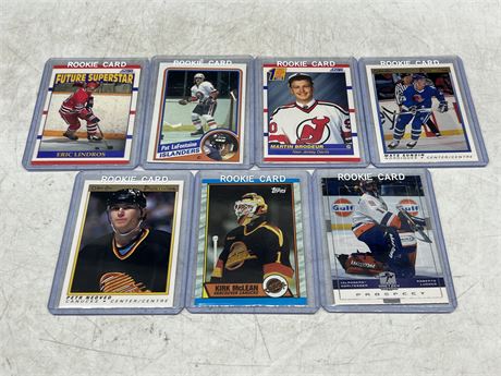 7 MISC NHL ROOKIE CARDS