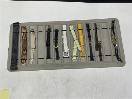 TRAY OF NEW OLD STOCK WATCH BANDS