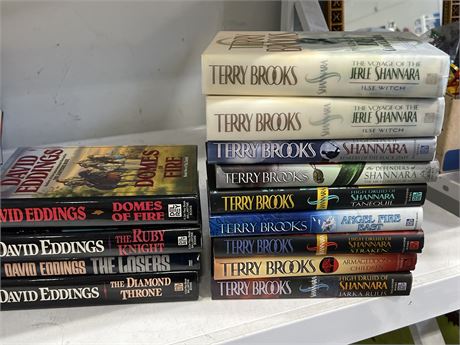 13 HARDCOVER TERRY BROOKS / DAVID EDDINGS BOOKS