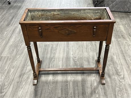 WOOD PLANTER (31” wide, 28” tall)