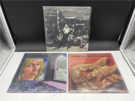 3 ALLMAN BROTHERS RECORDS - EXCELLENT (E)
