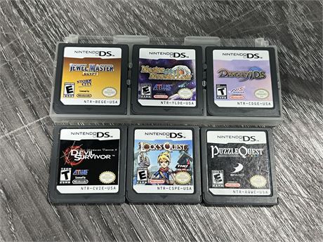 6 DS GAMES