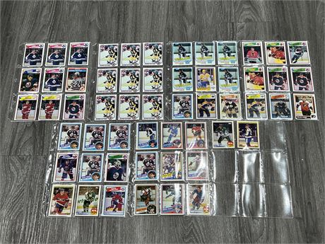 50+ 1980s NHL CARDS, MANY DOUBLES, SOME ROOKIES - GREAT CONDITION
