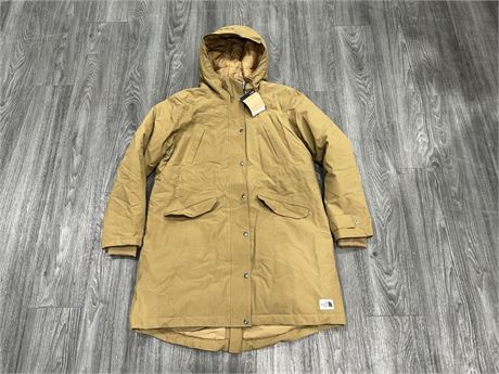 (RETAIL $470) NEW THE NORTH FACE WOMENS SNOW DOWN PARKA JACKET - BROWN - SIZE XS