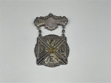 ANTIQUE MASONIC MEDAL (MADE IN USA BY PETTIBONE BROTHERS)