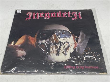 RARE HTF MEGADETH - KILLING IS MY BUSINESS - (G) SCRATCHED