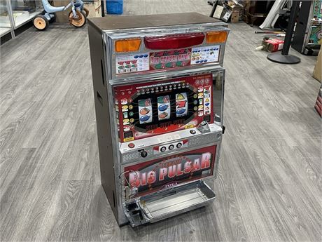 LARGE PULSAR SLOT MACHINE - AS IS / NEEDS WORK (18.5”X32”)
