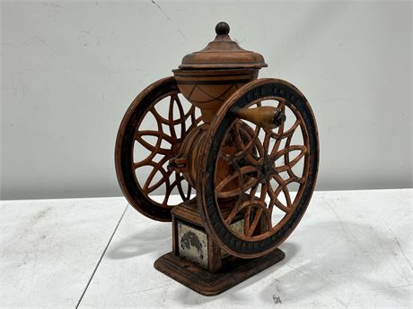 ANTIQUE COFFEE GRINDER (18” tall)