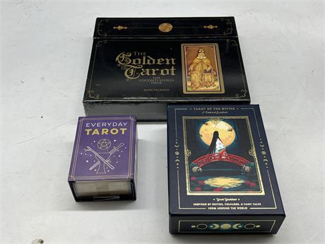 3 SEALED / NEW TAROT CARD BOXES