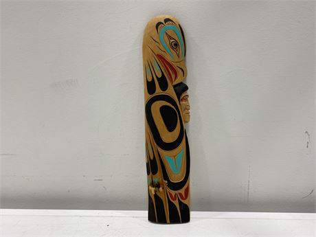 STAN JOSEPH SIGNED HAND CARVED NATIVE PIECE (14” long)