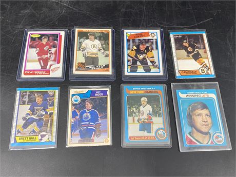 (8) 1980s NHL CARDS