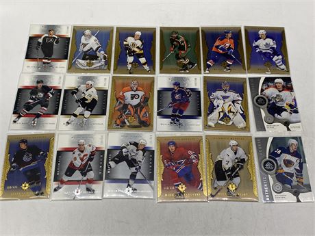 18 NHL NUMBERED ROOKIE CARDS