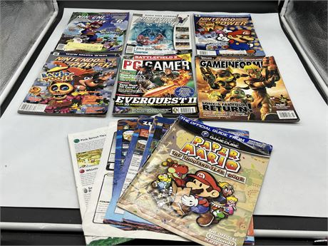 LOT OF NINTENDO POWER + GAME GUIDES