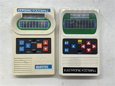 2 MATTEL ELECTRONIC FOOTBALL GAMES