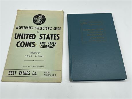 2 VINTAGE COIN BOOKS