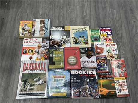 19 ASSORTED SPORTS BOOKS MOSTLY BASEBALL