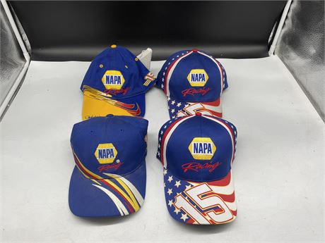 4 NEW NAPA RACING HATS