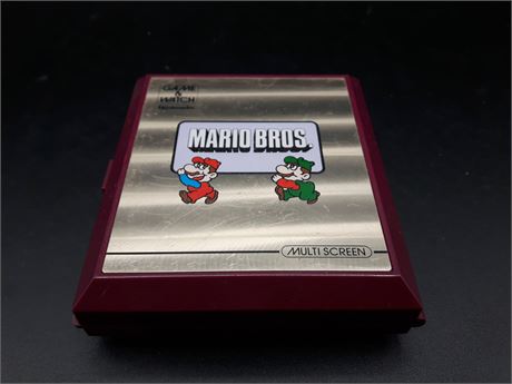 MARIO BROS. - GAME & WATCH - MISSING BATTERY COVER (WORKING)