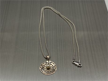 925 STERLING NECKLACE W/PENDANT 18”