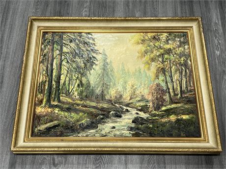 LARGE CANADIAN SIGNED OIL PAINTING (37”x29”)