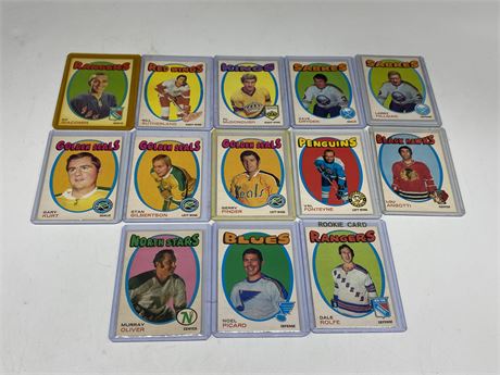 (13) 1970s NHL CARDS