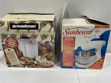 ELECTRIC MIXER AND BREAD MAKER