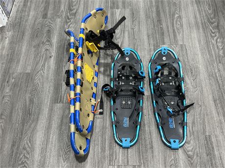2 PAIRS OF SNOWSHOES - LONGEST ARE 34”