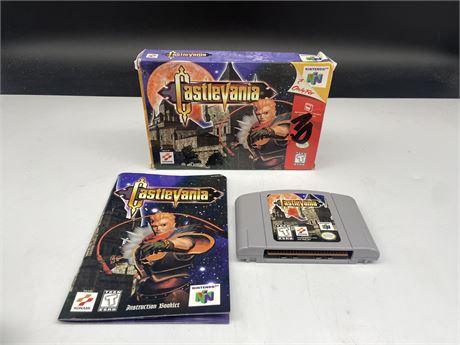 N64 CASTLEVANIA WITH ORIGINAL BOX AND INSTRUCTIONS