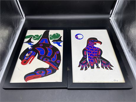 2 SIGNED (JR.01) FIRST NATIONS ART PIECES